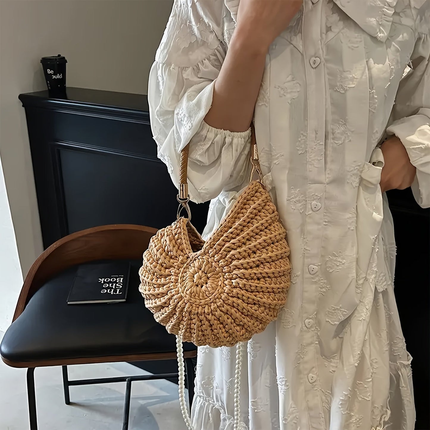 Olivia | Bolso Tote Trenzado con Cadena