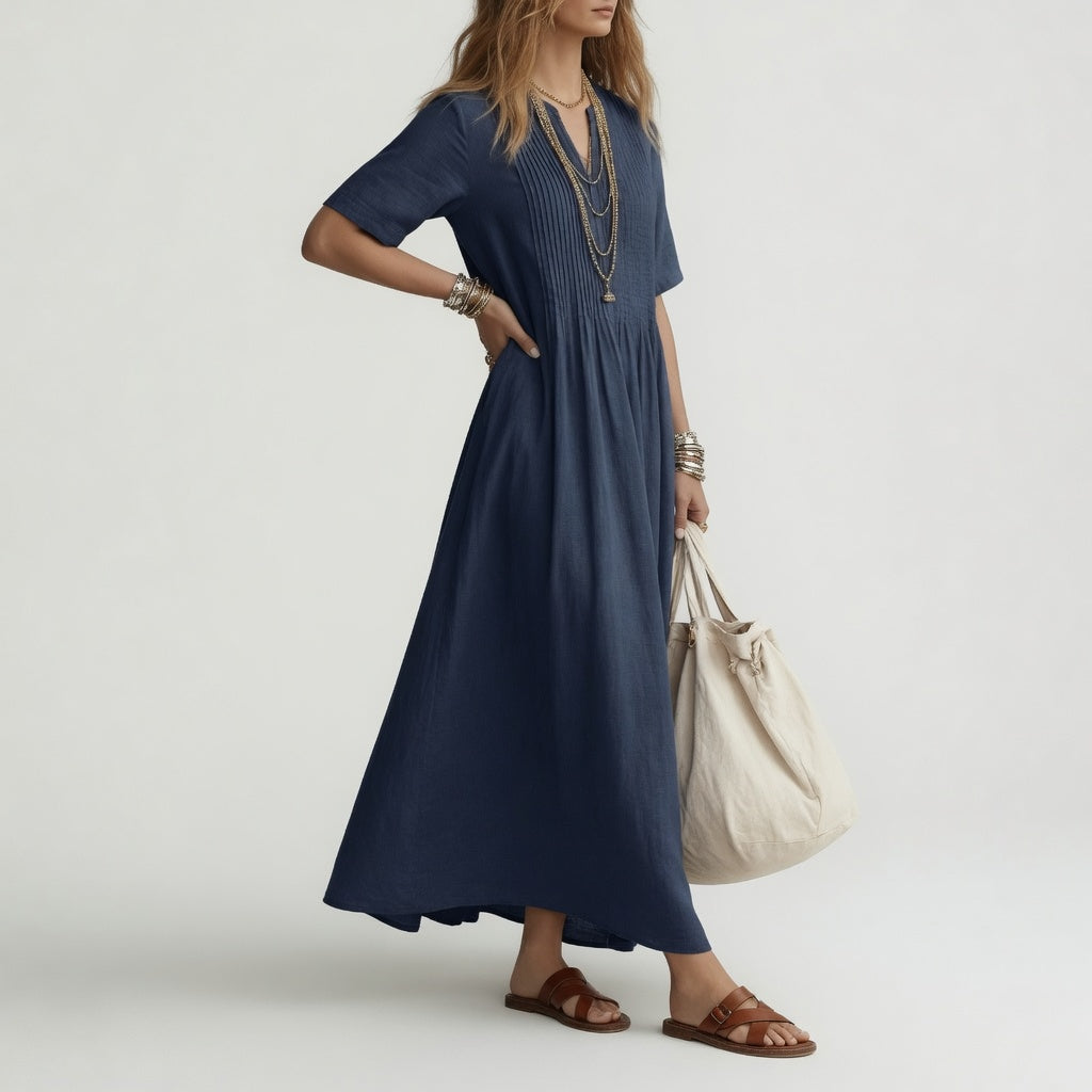Pélagie | Robe Longue Col V