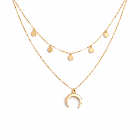 Luna | Elegante gouden ketting met een delicaat maanmotief