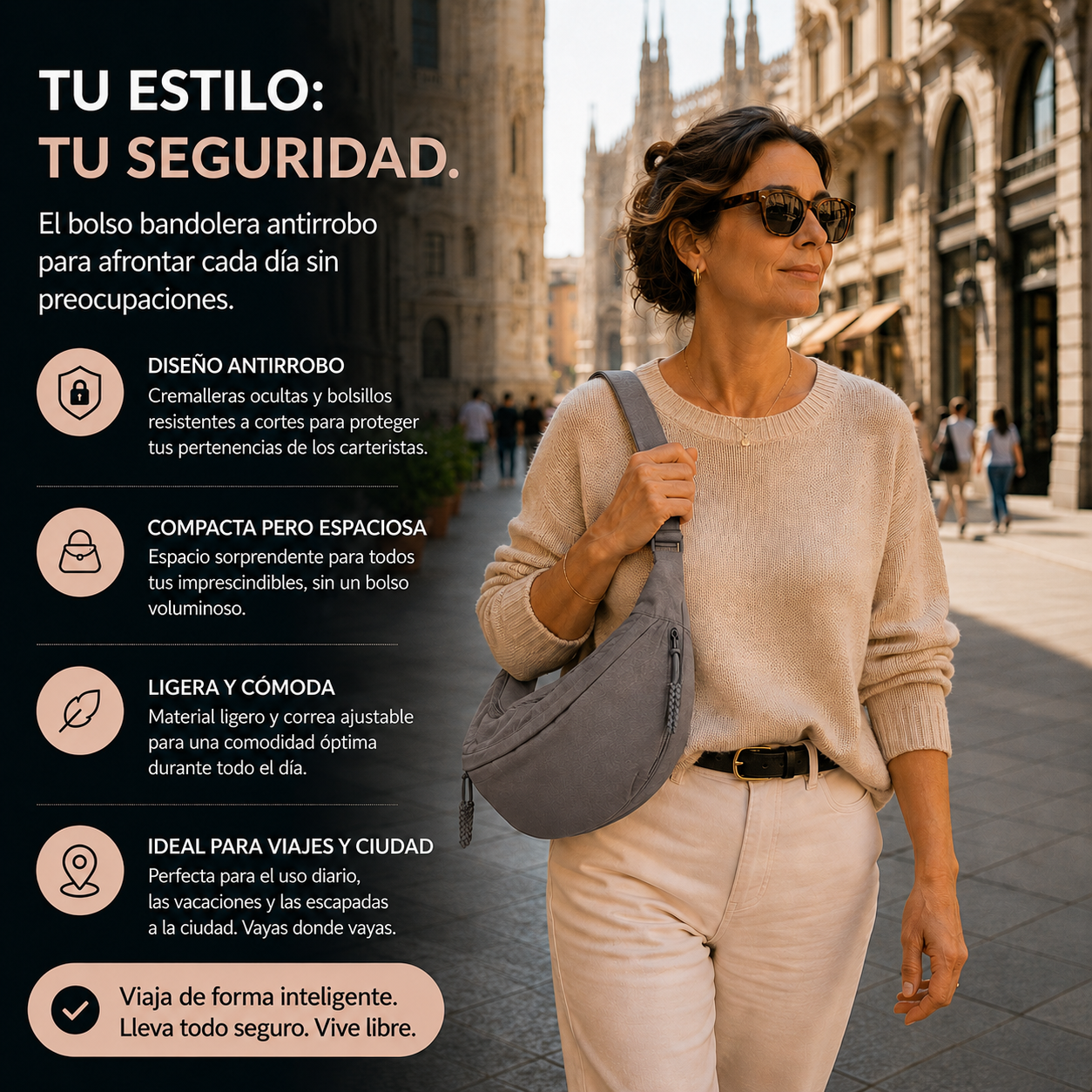 Clara | Bolso de Hombro Gris