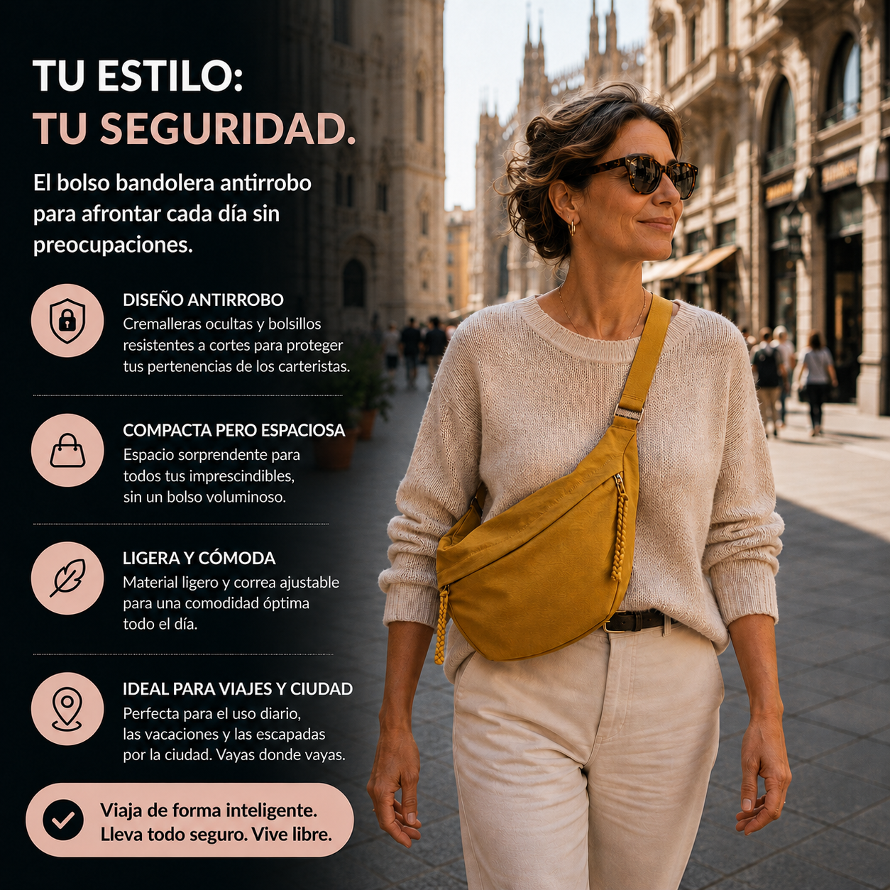 Lucía | Bolso de Hombro Amarillo