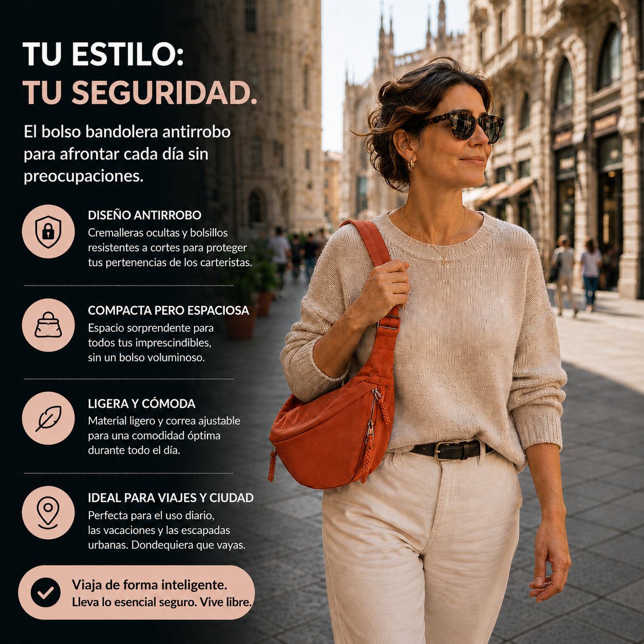 Julia | Bolso de Hombro Naranja