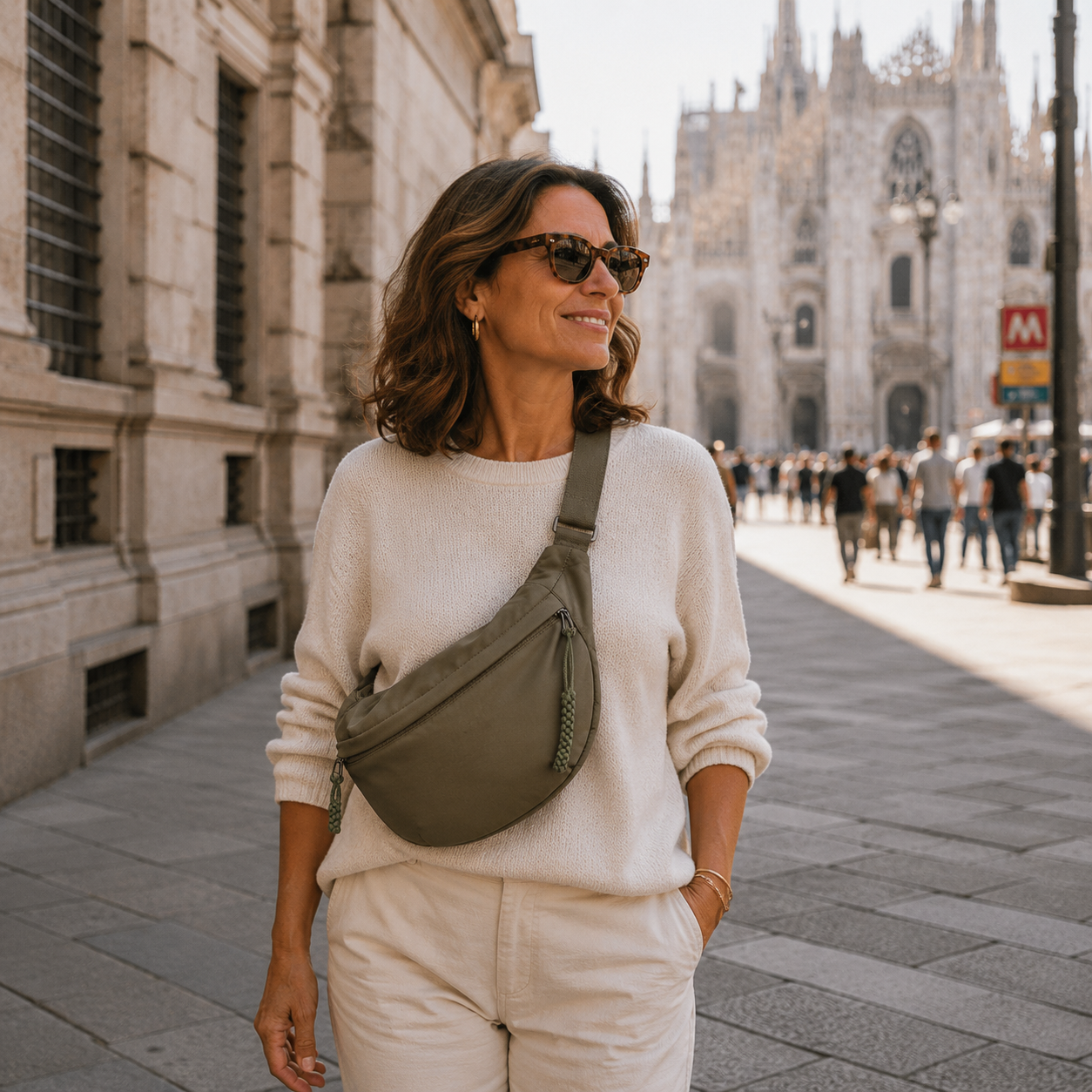 Violeta | Bolso de Hombro Verde Oliva