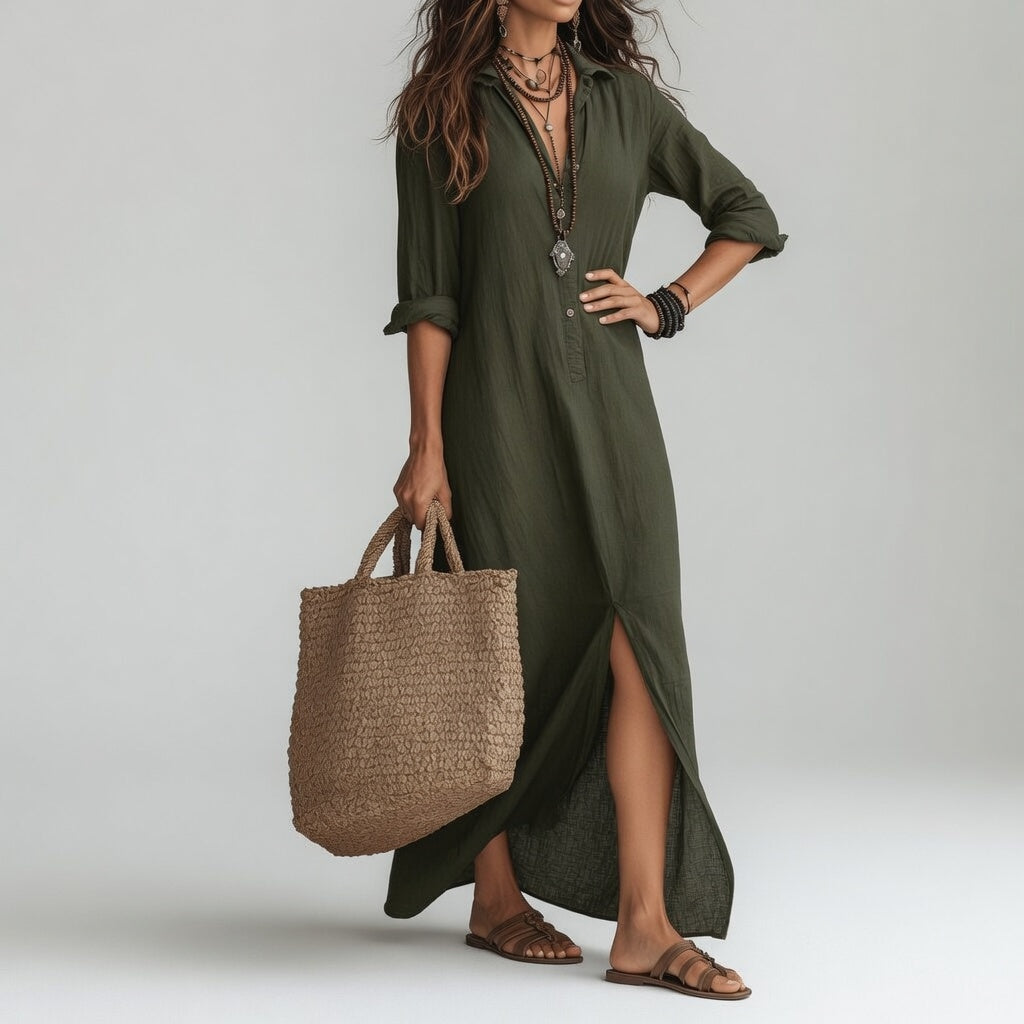 Violaine | Robe Longue Chemise
