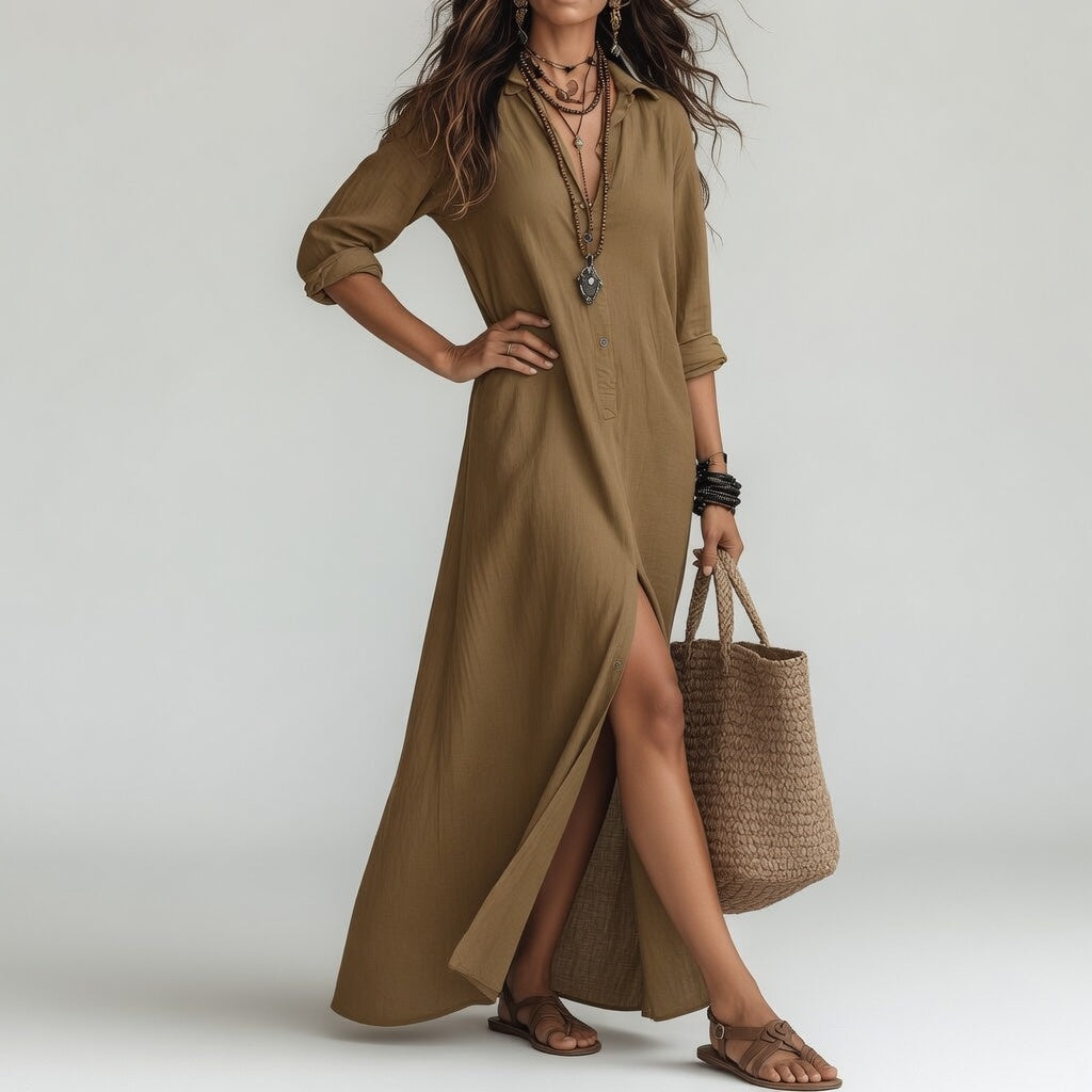 Violaine | Robe Longue Chemise