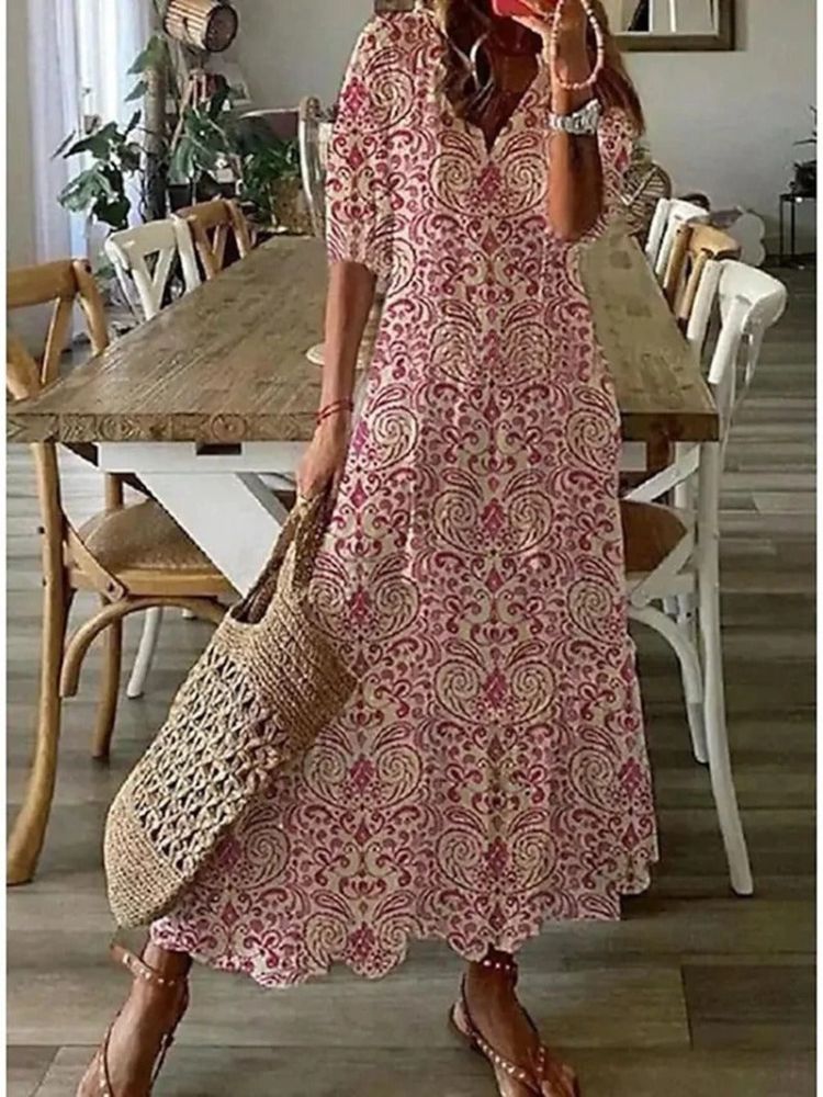 Élodie | Robe Maxi Florale Élégante