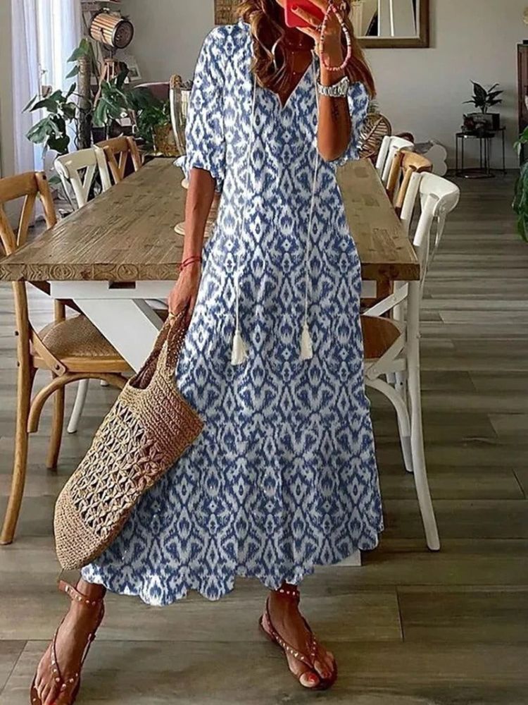 Élodie | Robe Maxi Florale Élégante