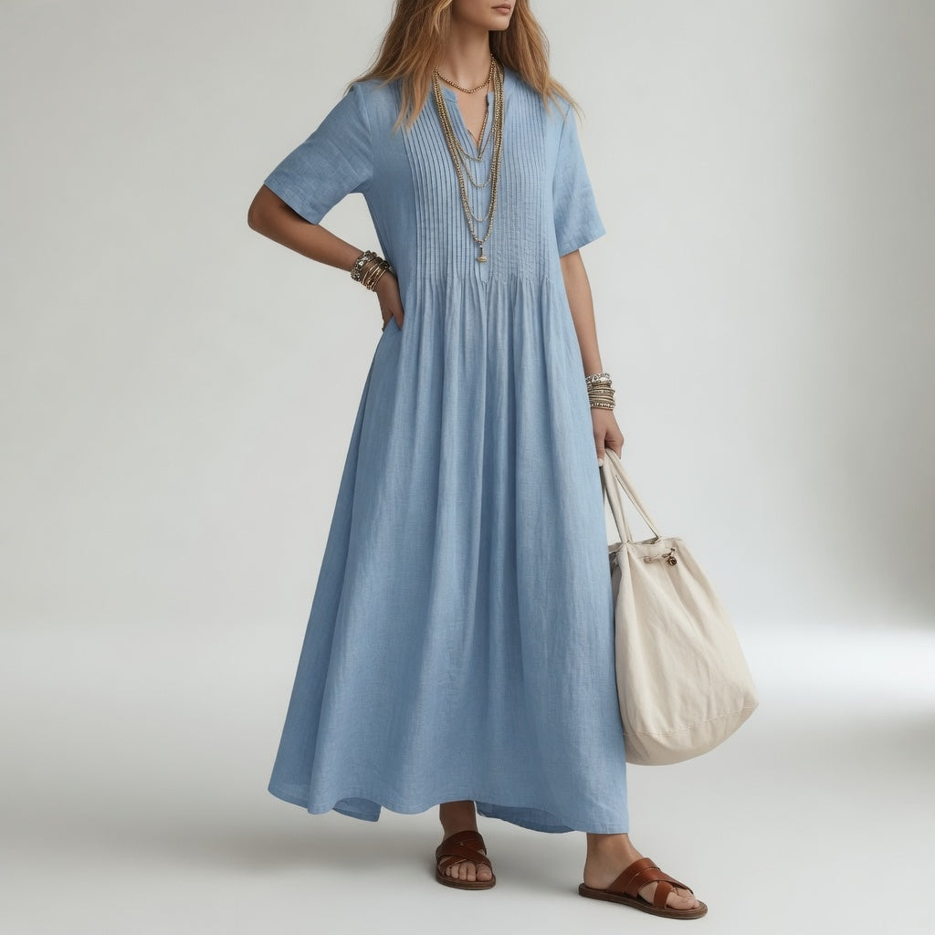 Pélagie | Robe Longue Col V
