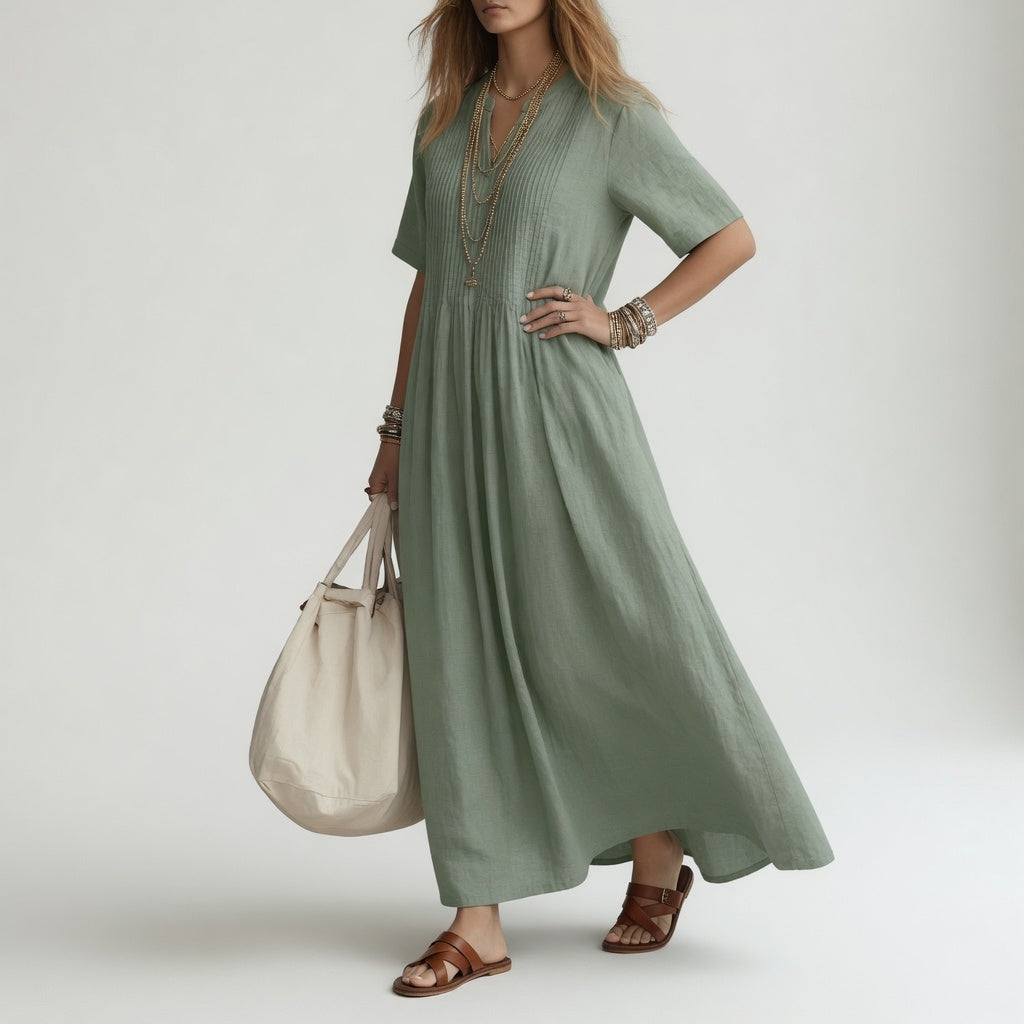 Pélagie | Robe Longue Col V