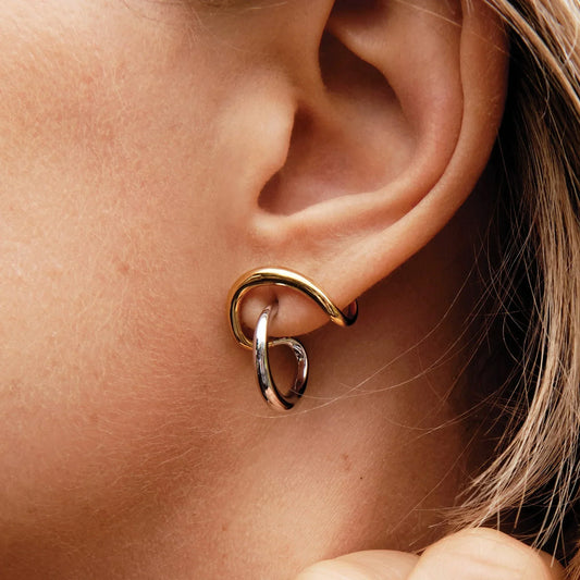 Vera | Pendientes entrelazados bicolor