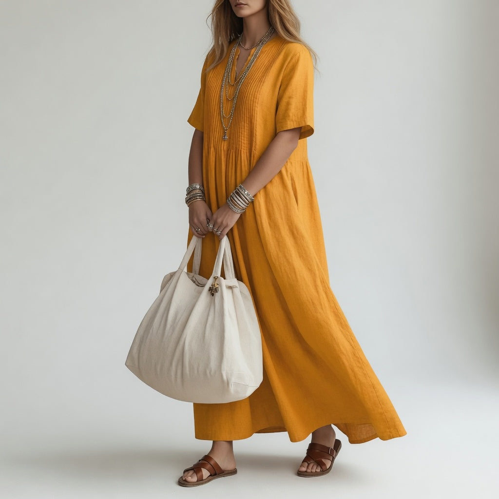 Pélagie | Robe Longue Col V