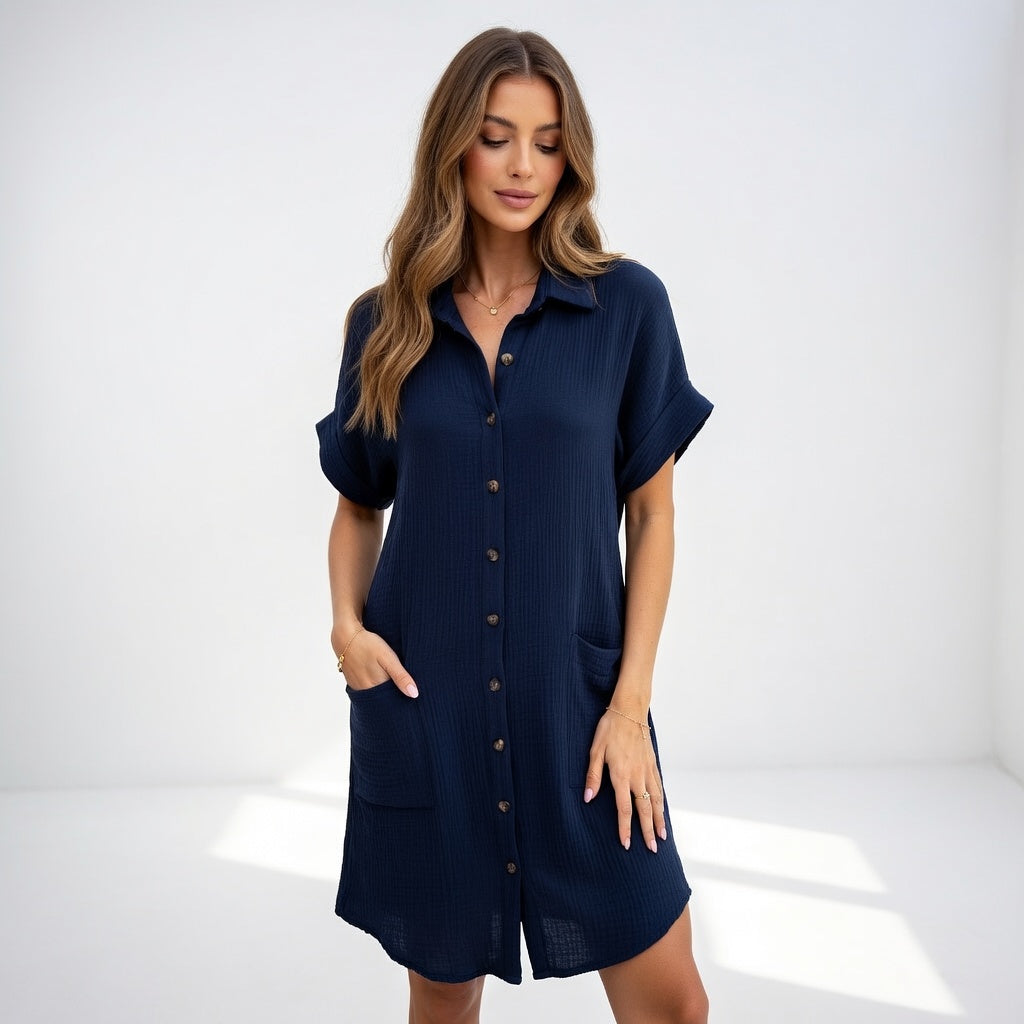 Béatrice | Robe Chemise Fluide
