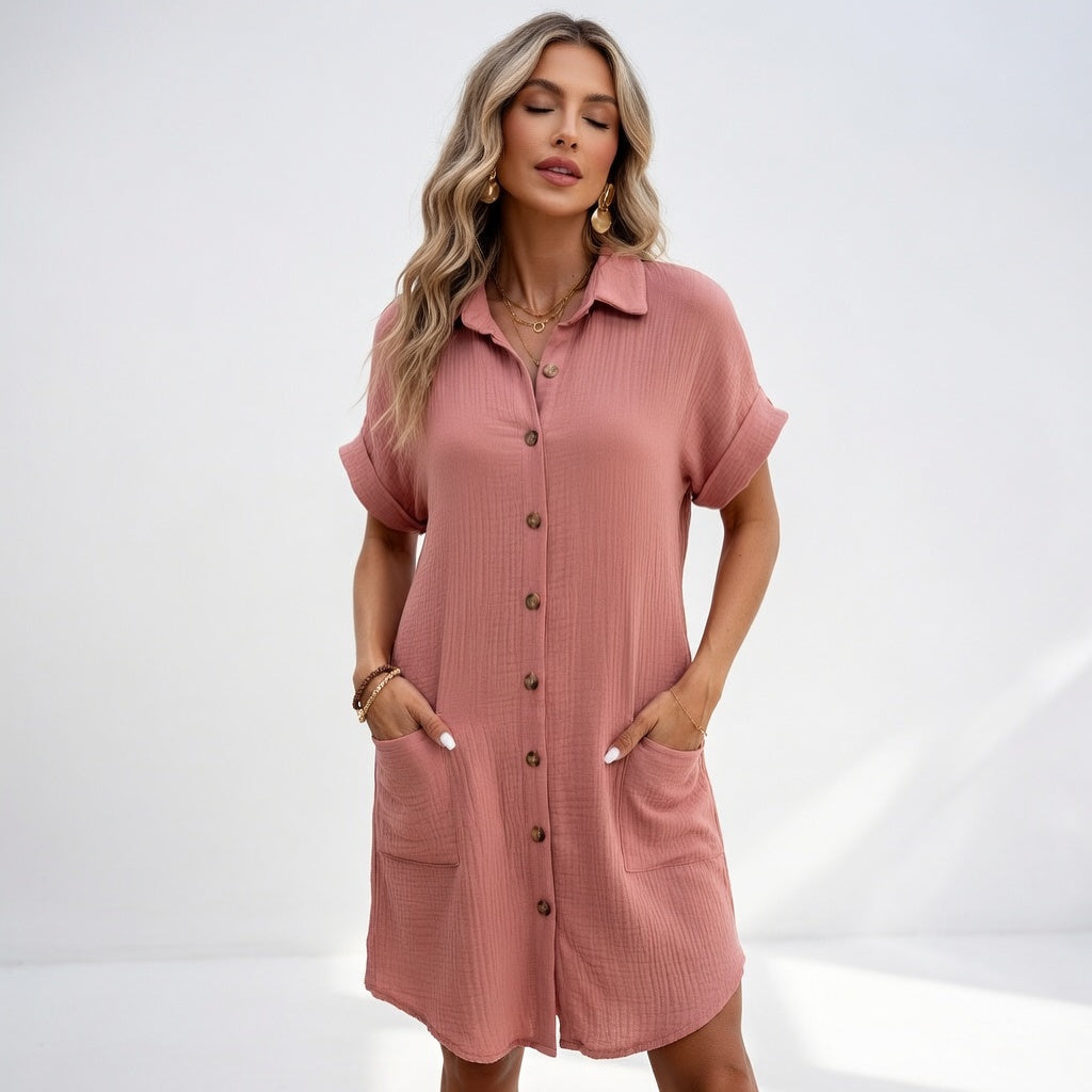 Béatrice | Robe Chemise Fluide