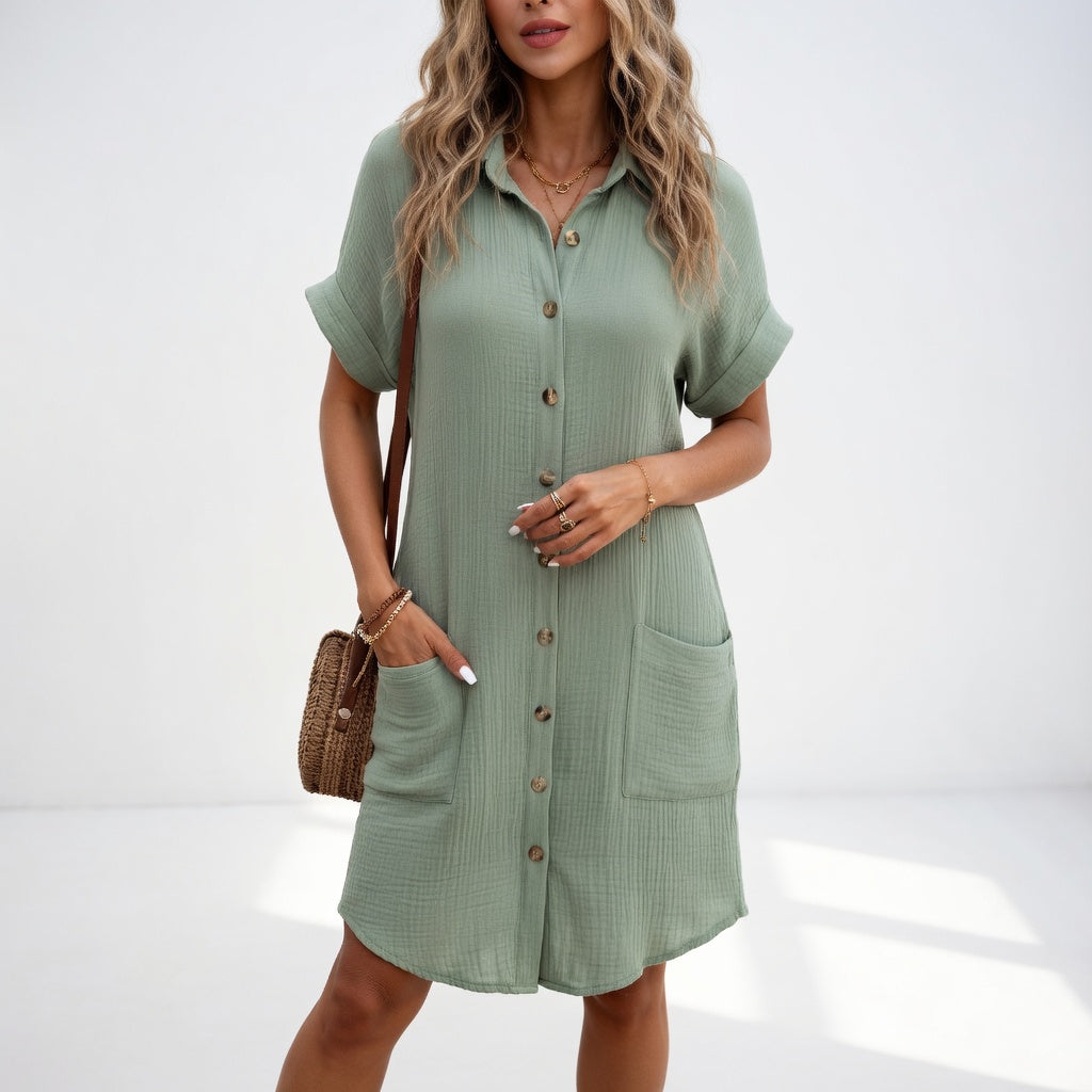 Béatrice | Robe Chemise Fluide